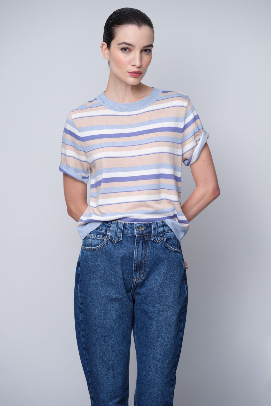 Blusa Trico Listrada Leticia