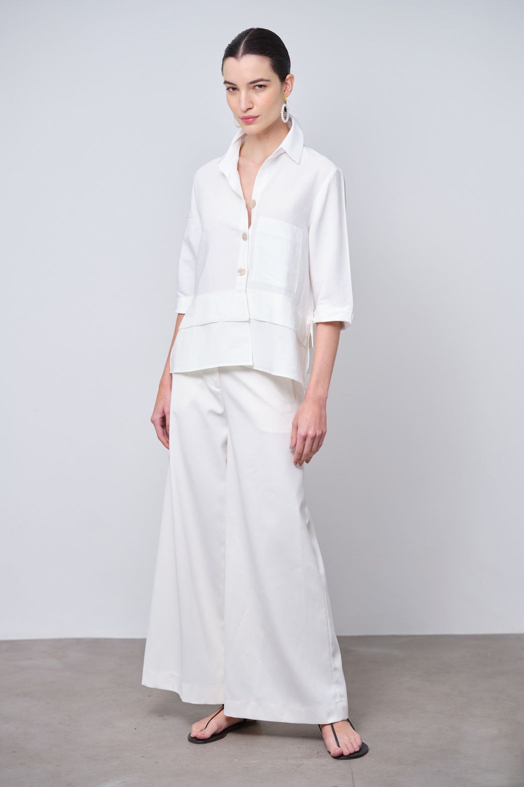Camisa Linho Off White Julieta