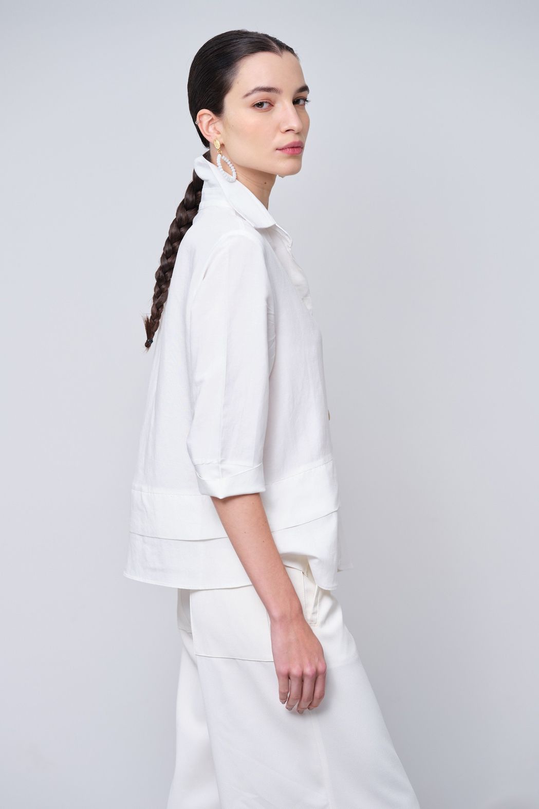 Camisa Linho Off White Julieta