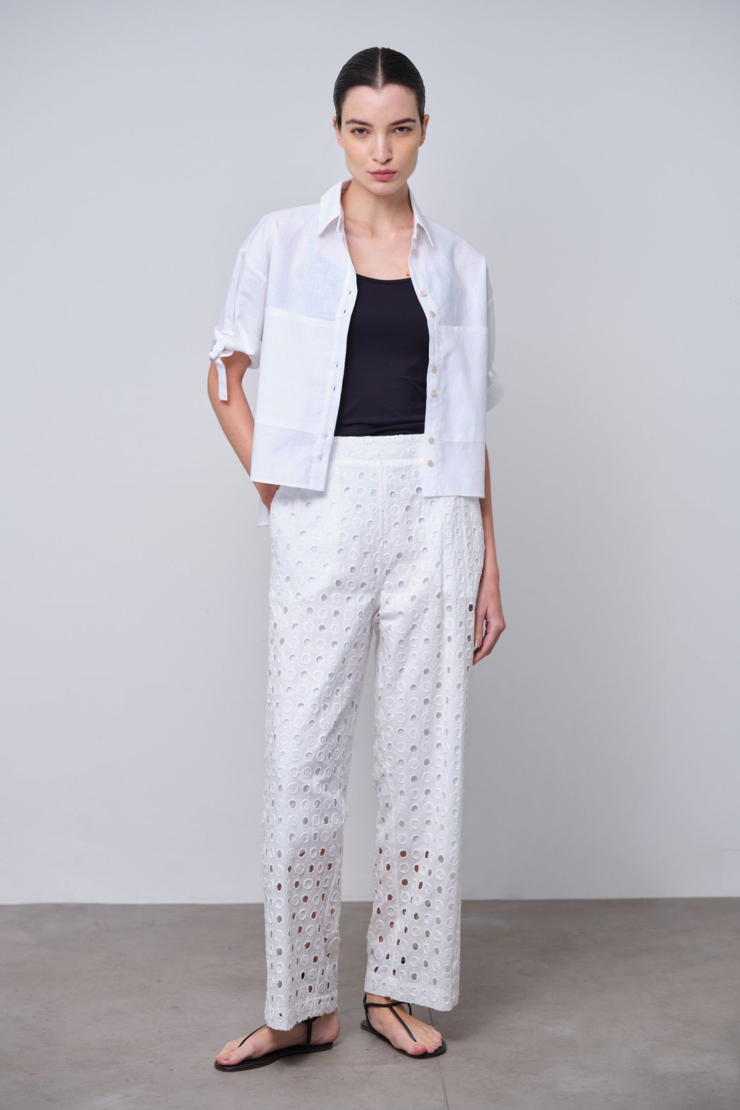 Camisa Linho Off White Debora