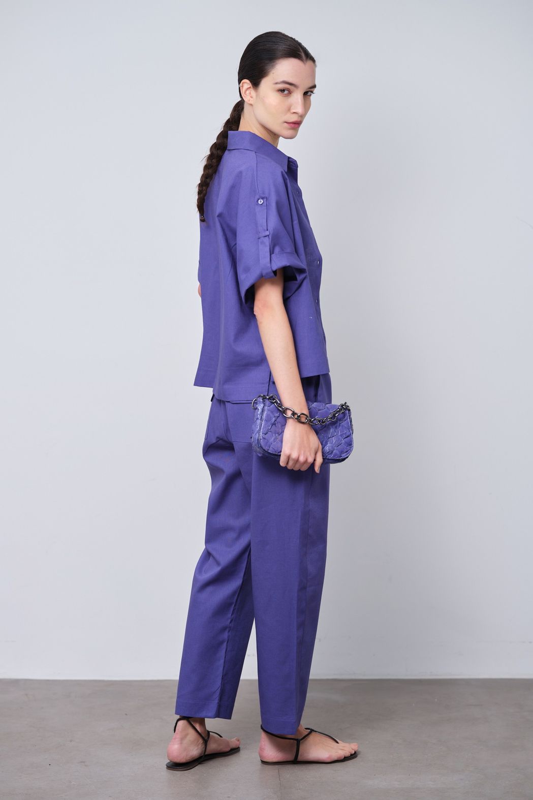 Conjunto Linho Roxo Vivian