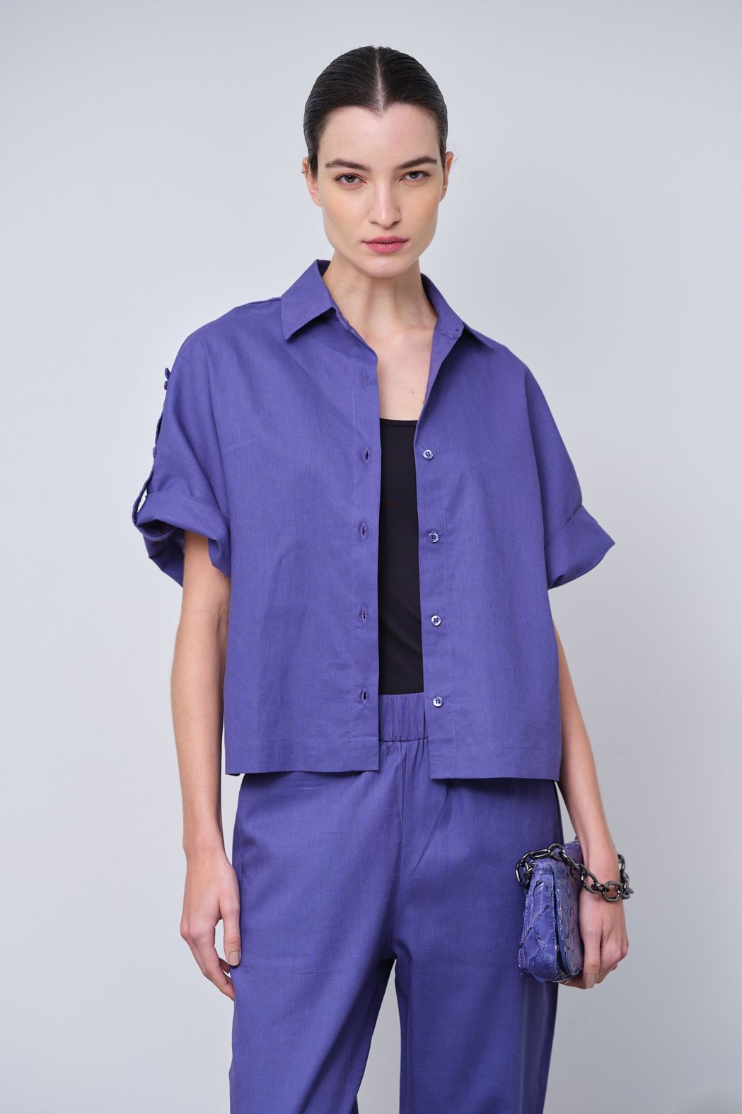 Conjunto Linho Roxo Vivian