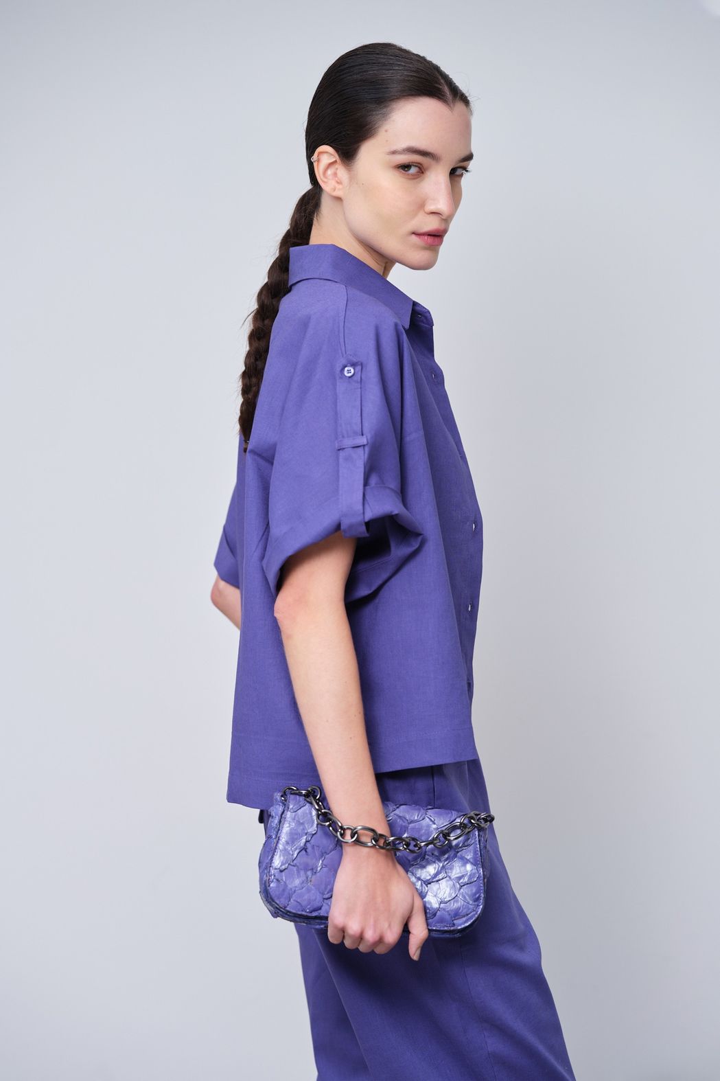 Conjunto Linho Roxo Vivian