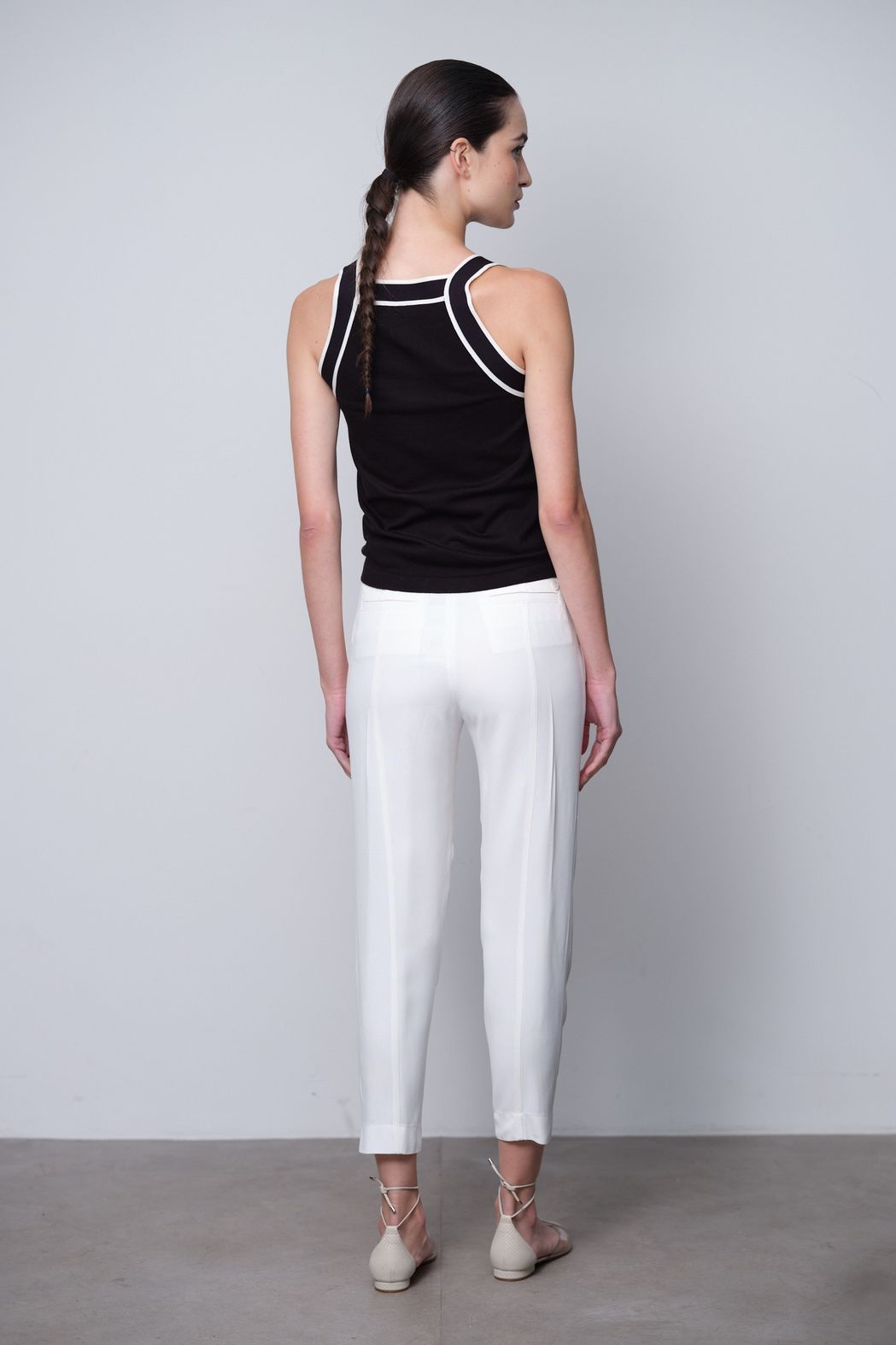 Calça Crepe Off White Viviana