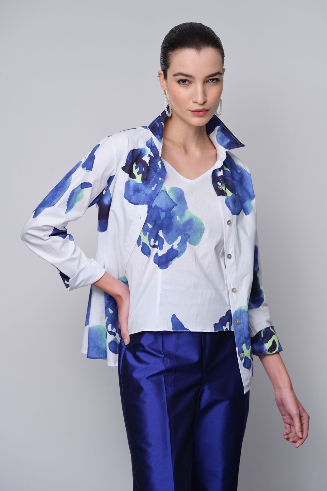 Camisa Tricoline Estampado Vichy 