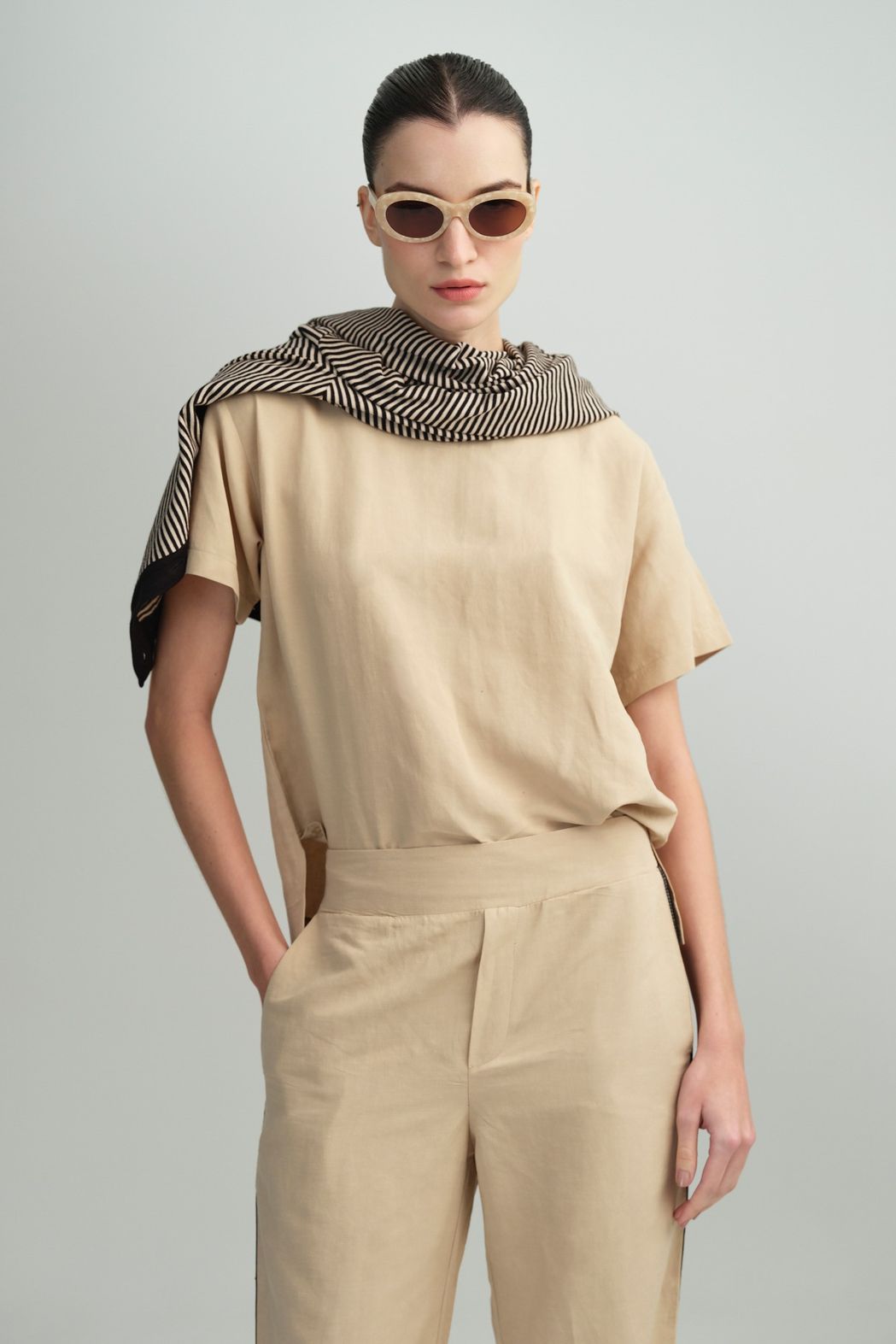Conjunto Linho Bege Sandra