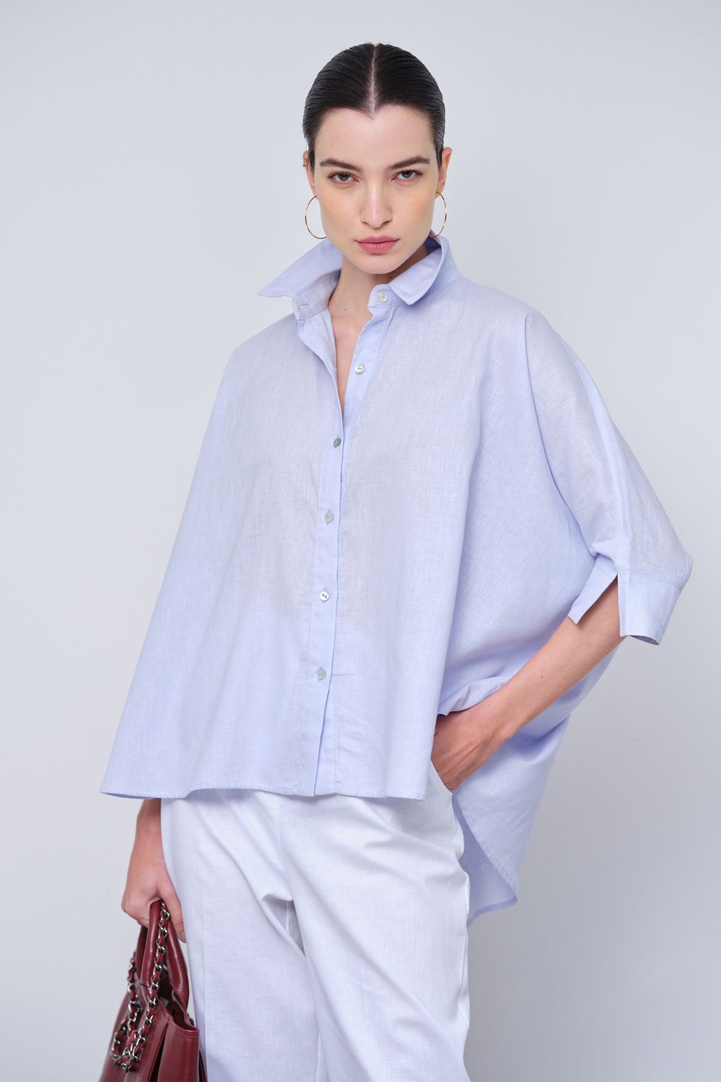 Camisa Linho Azul Vanusa 1 CB 
