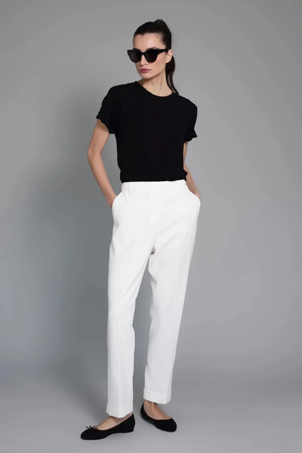 Calça Crepe Off White Fabia  CB 