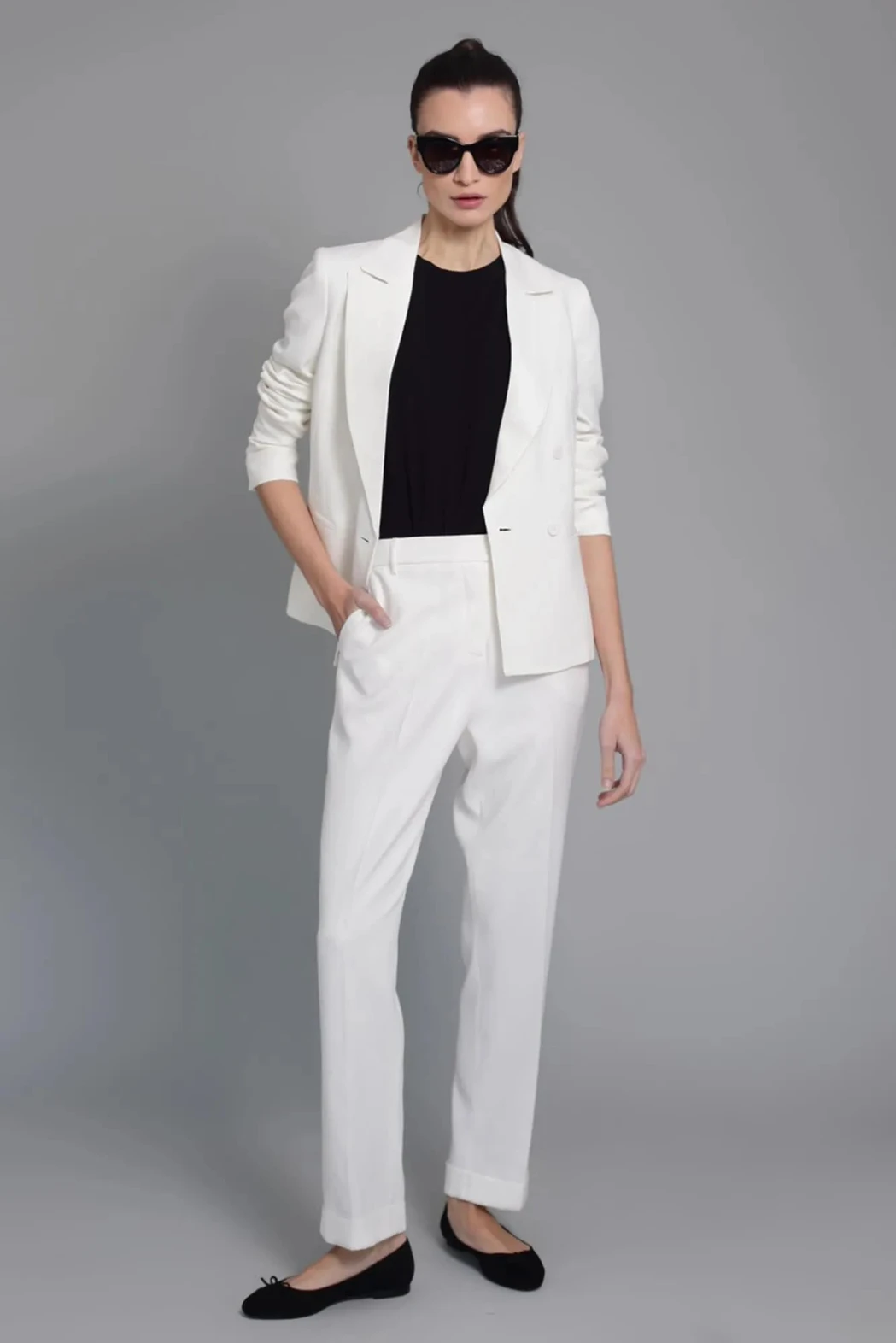Calça Crepe Off White Fabia  CB 