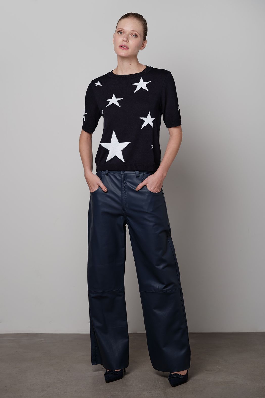 Blusa Trico Marinho Estrela