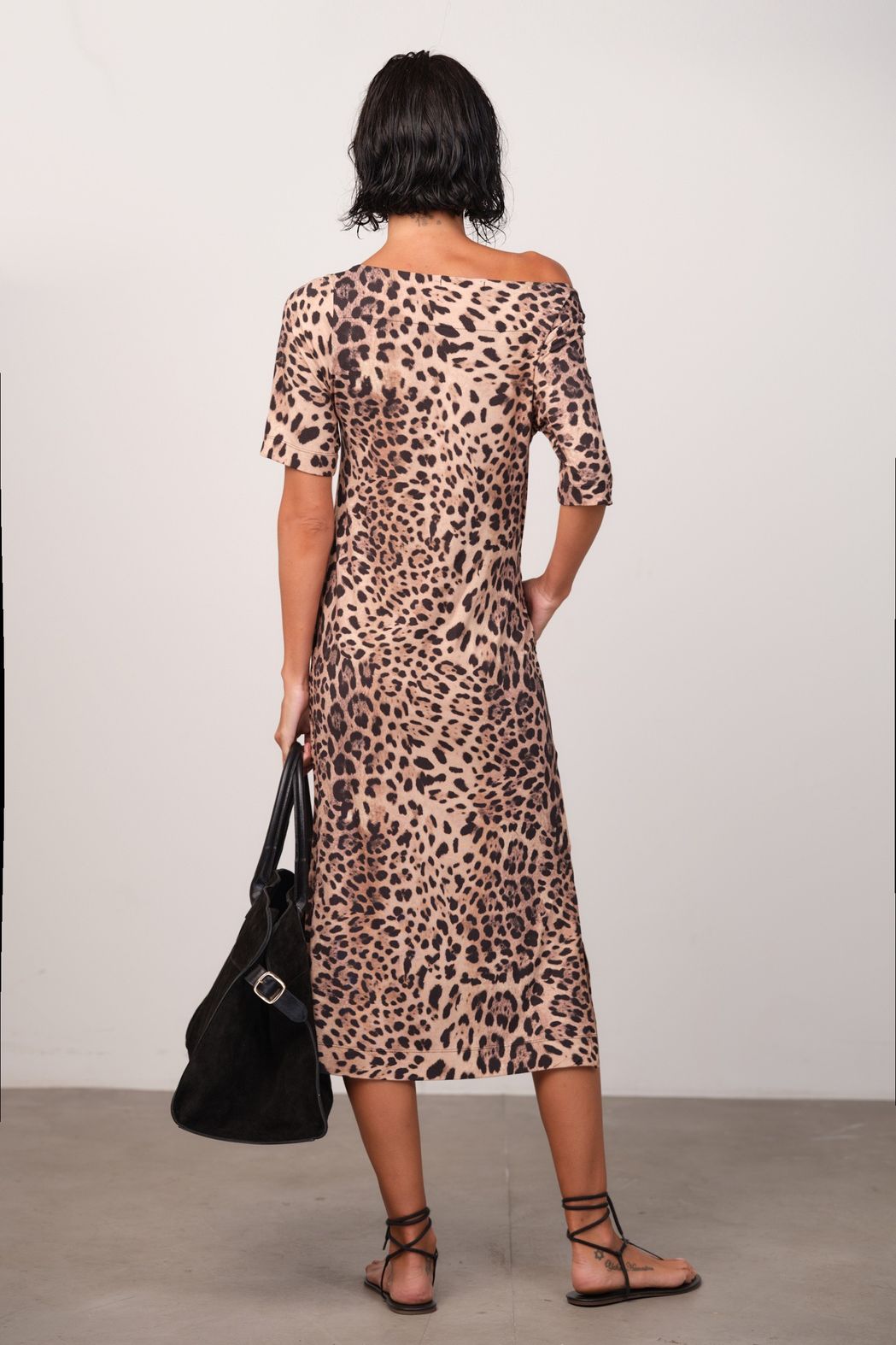 Vestido Malha Animal Print Adelina