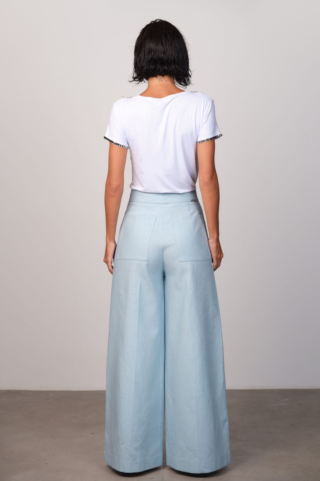 Calça Viscolinho Azul Betina