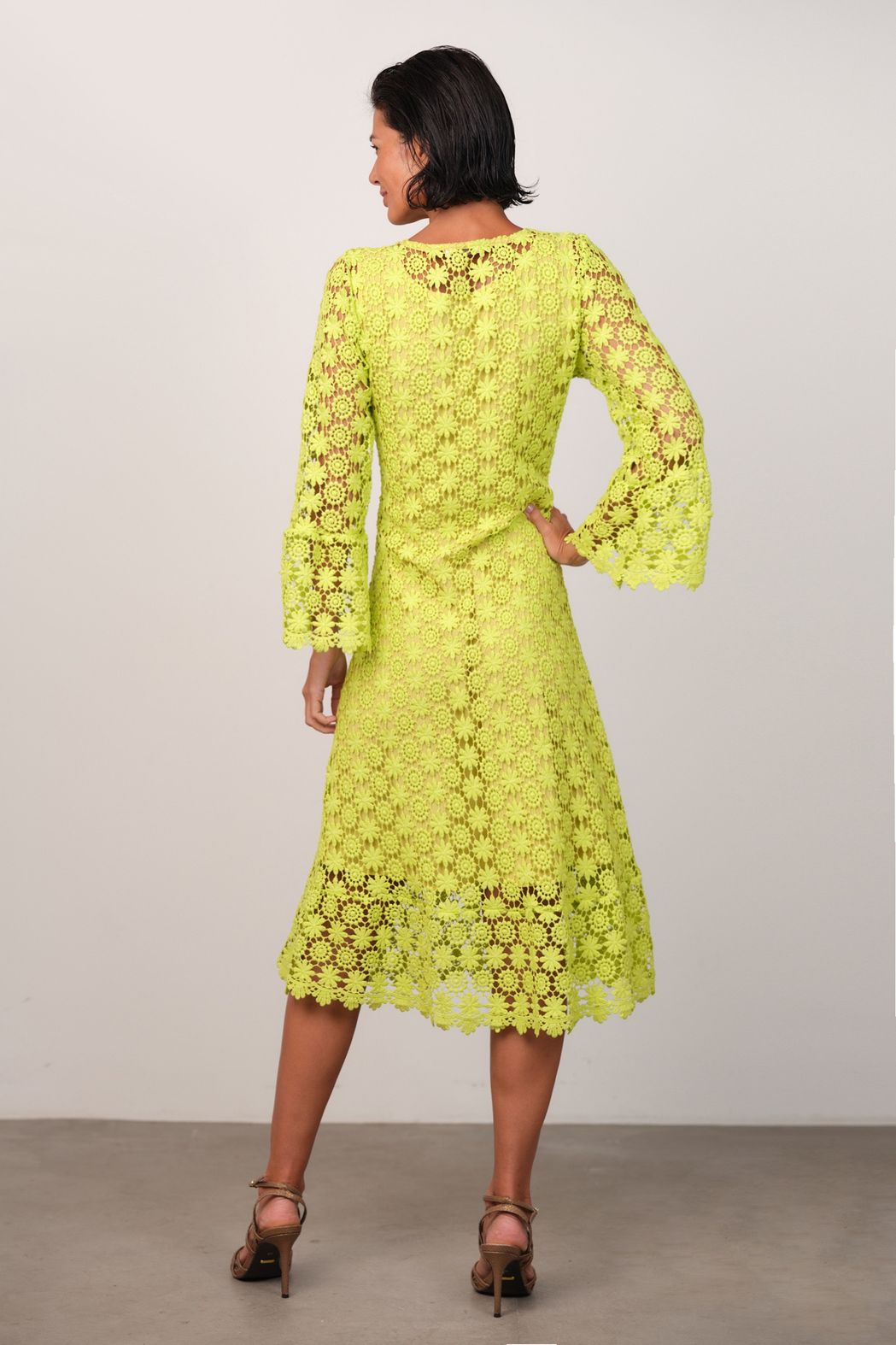 Vestido Guipure Lime Luiza