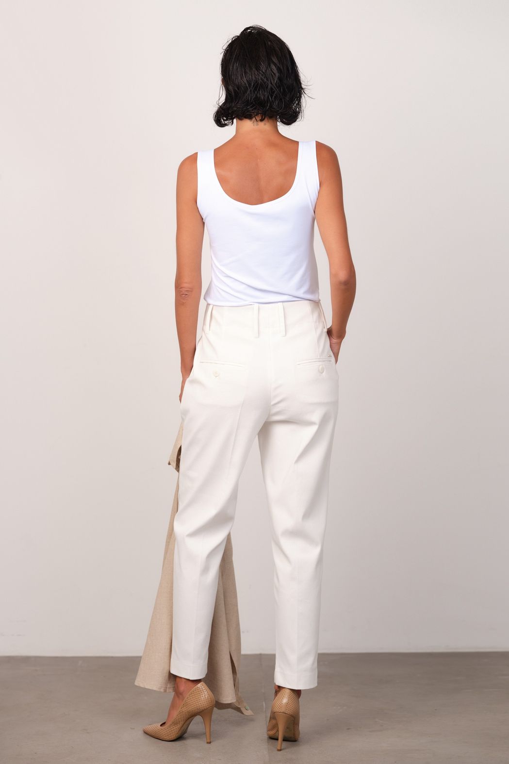 Calça Sarja Off White Tassia