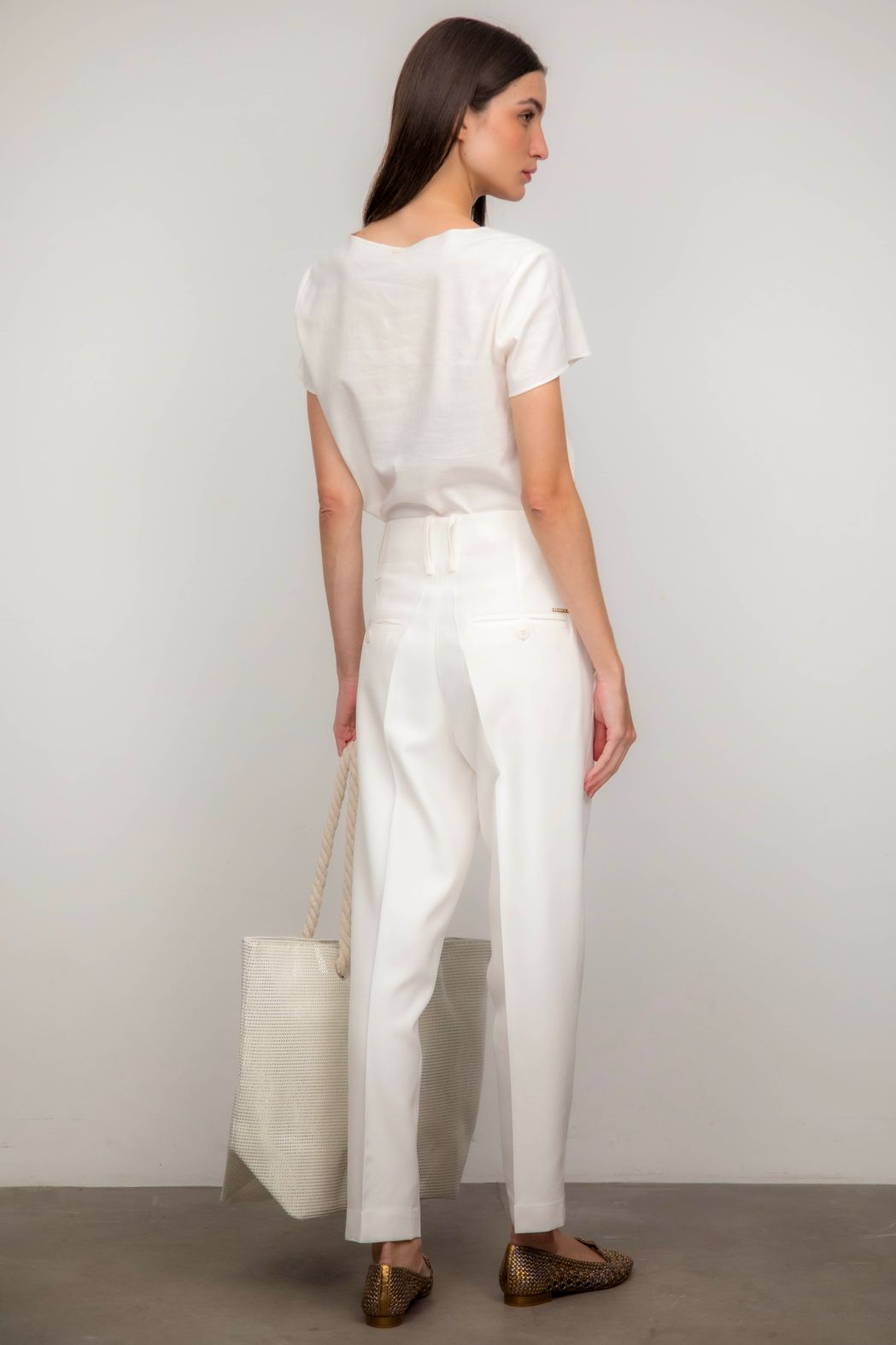 Calça Crepe Branco Marieta