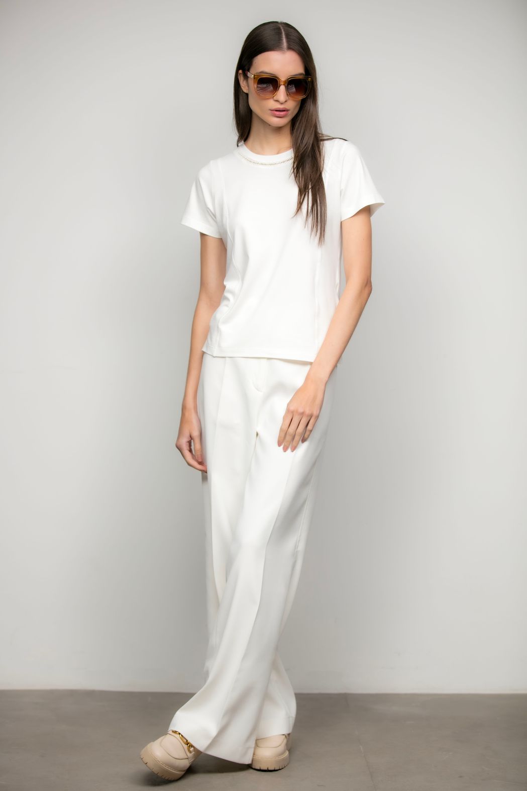 Blusa Malha Off White Madalena