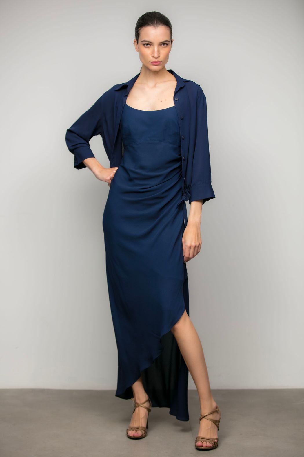 Vestido Musseline Marinho Manuela