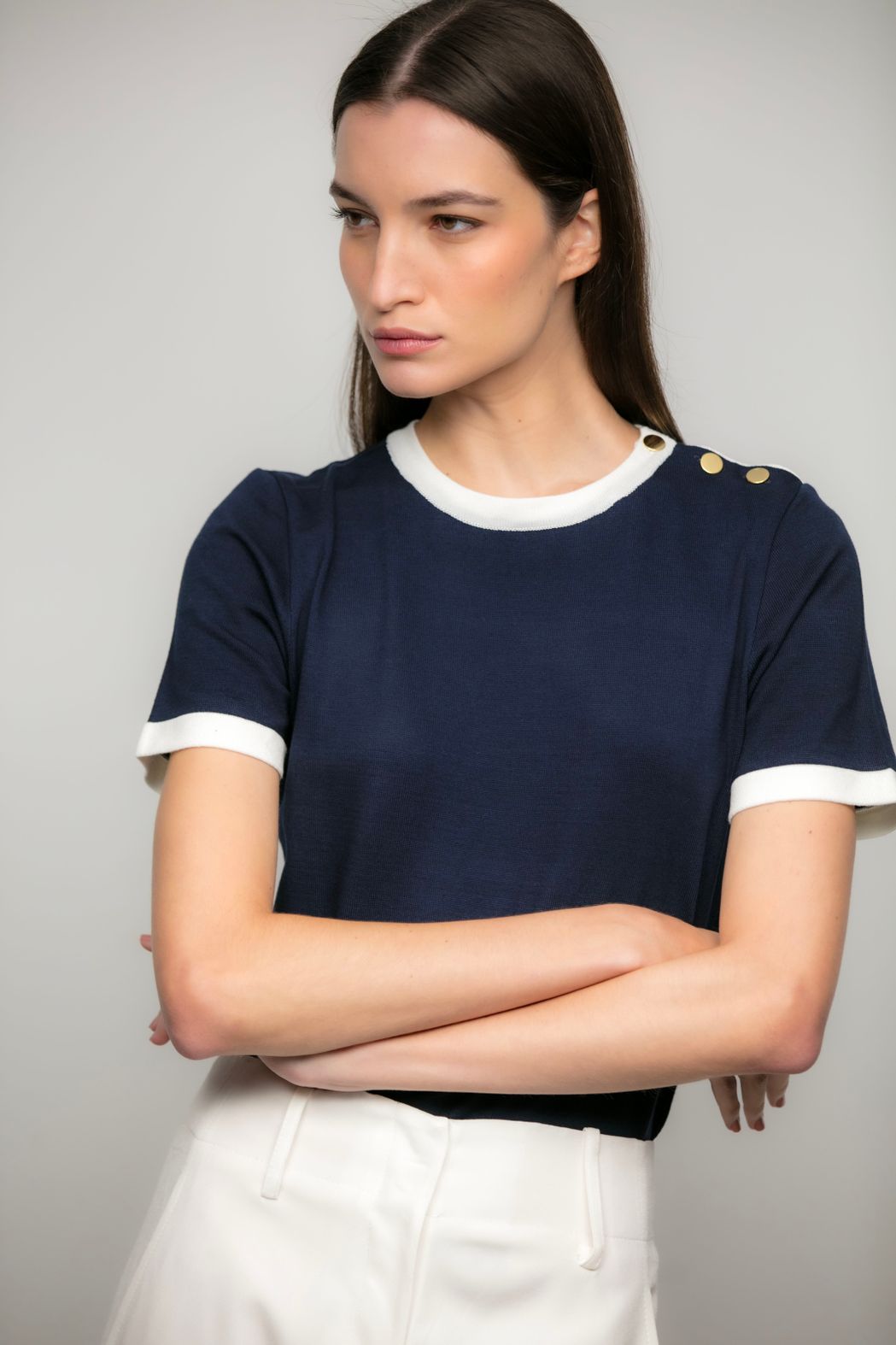 Blusa Tricot Marinho Luciane