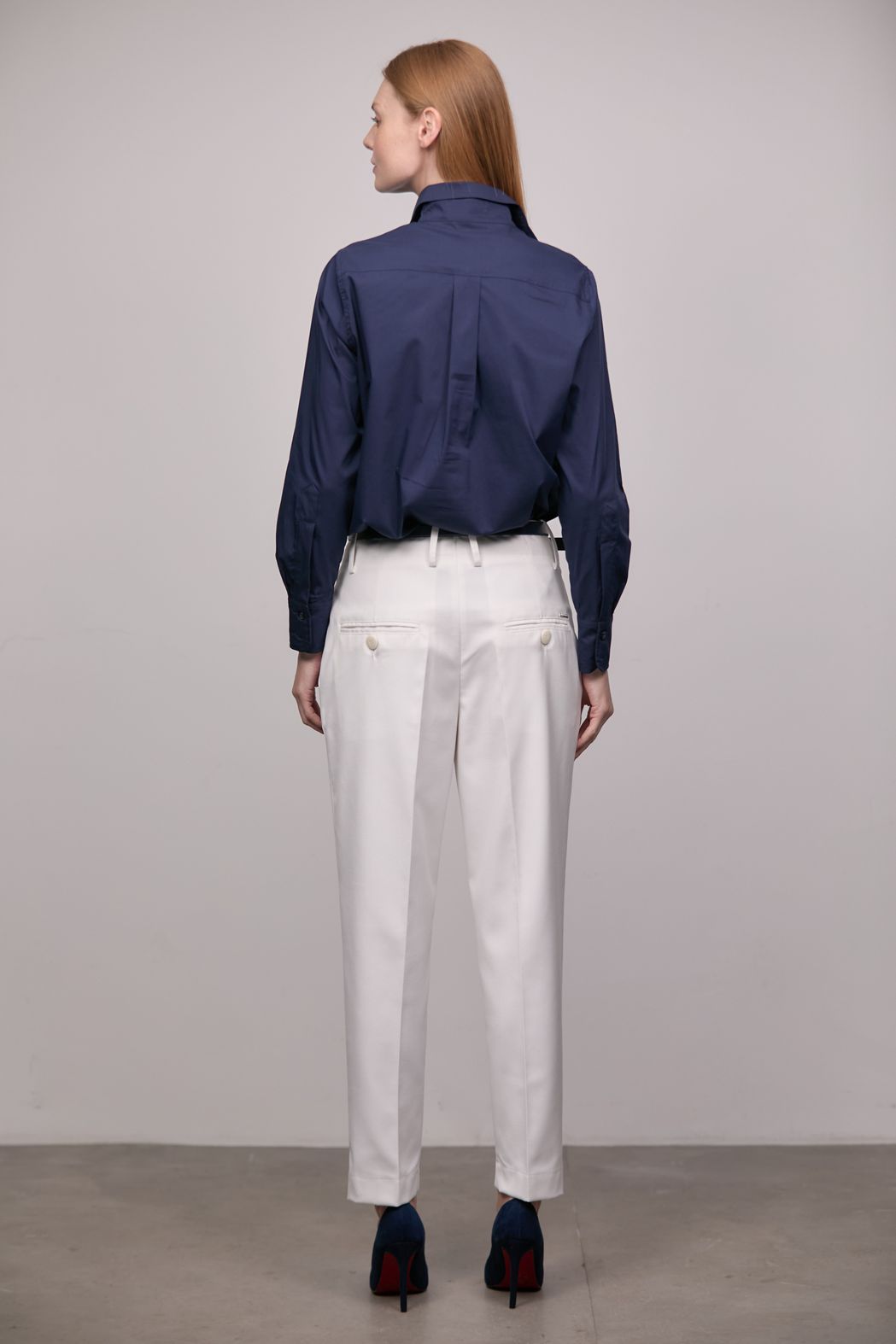 Camisa Slim Tricoline Marinho Carlota CB