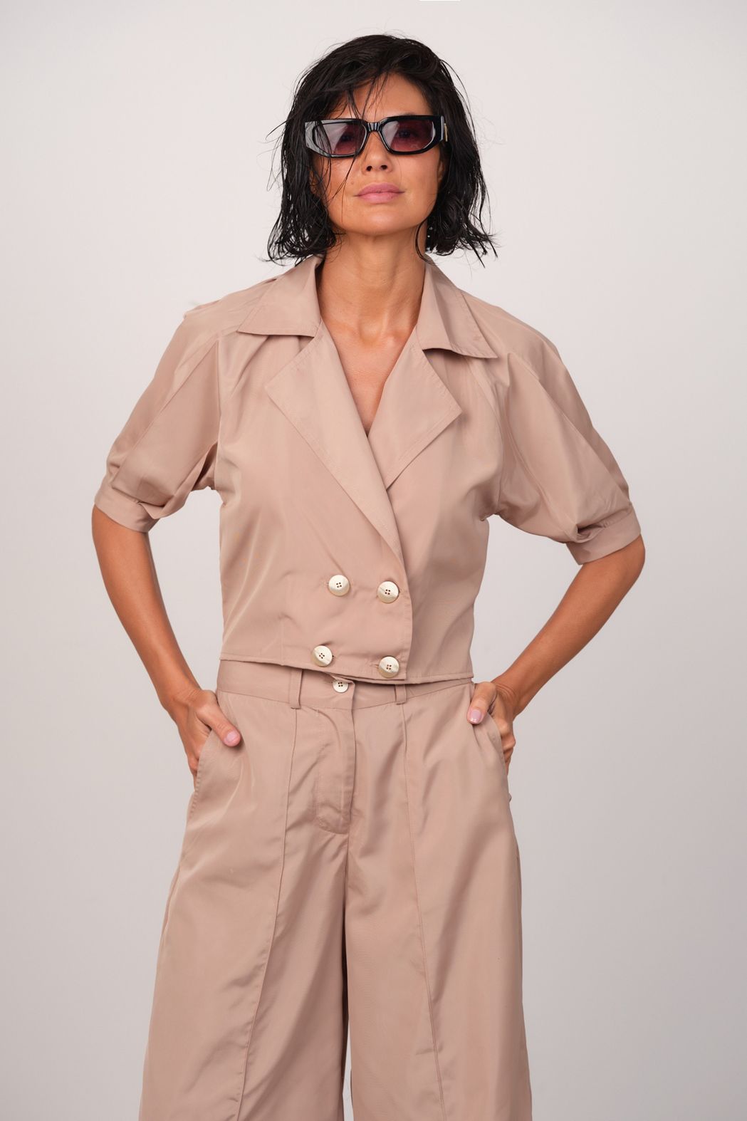Jaqueta Nylon Caqui Lulu