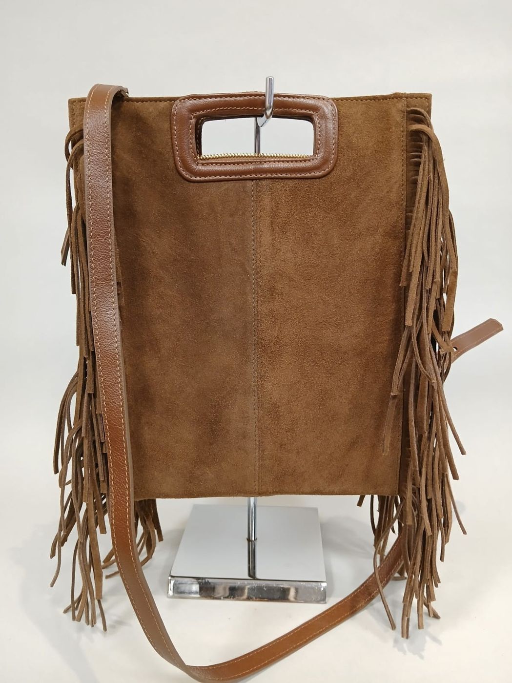 Bolsa Franjas Castanha Laura
