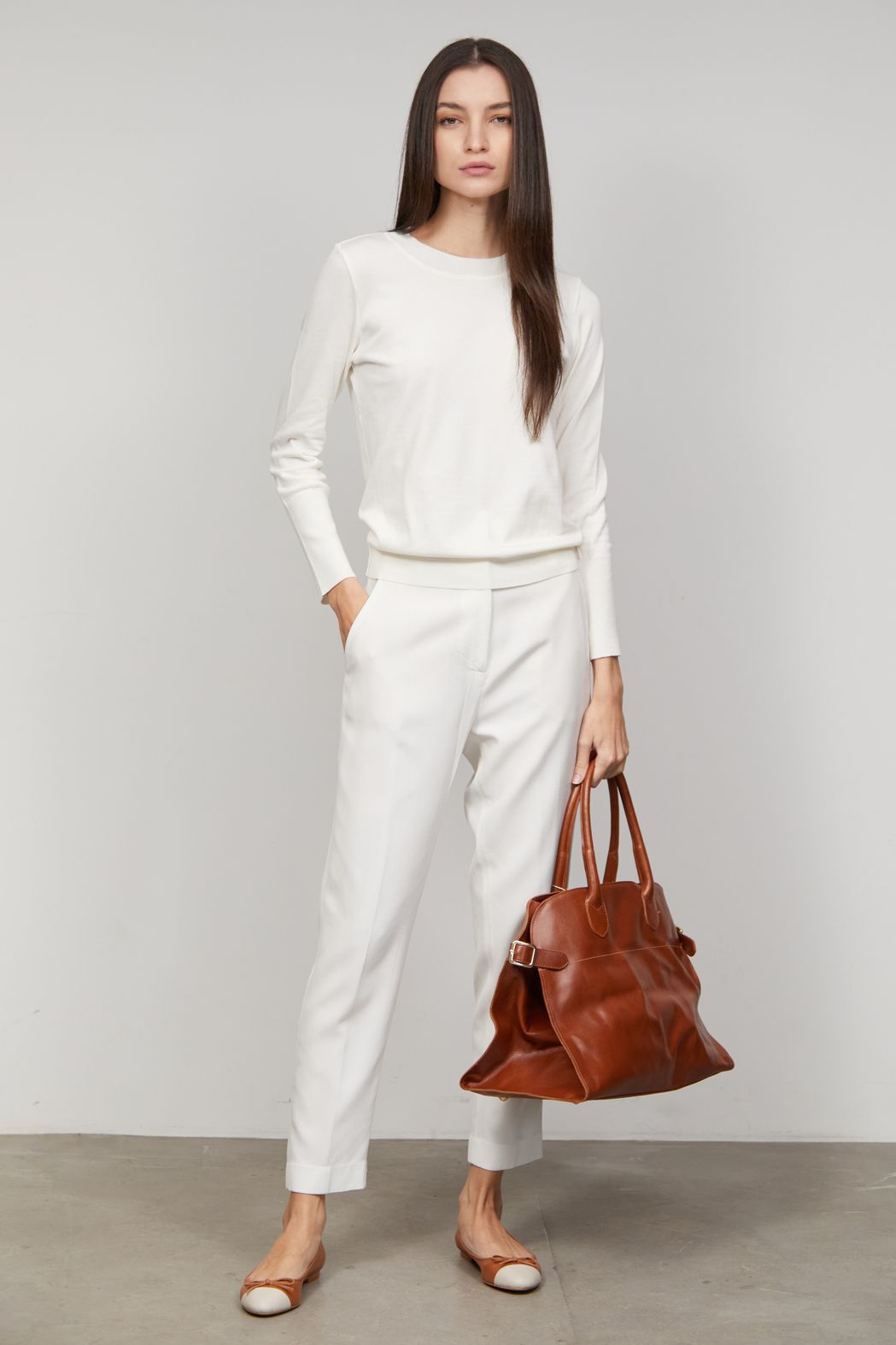 Blusa Tricot Off White Violeta