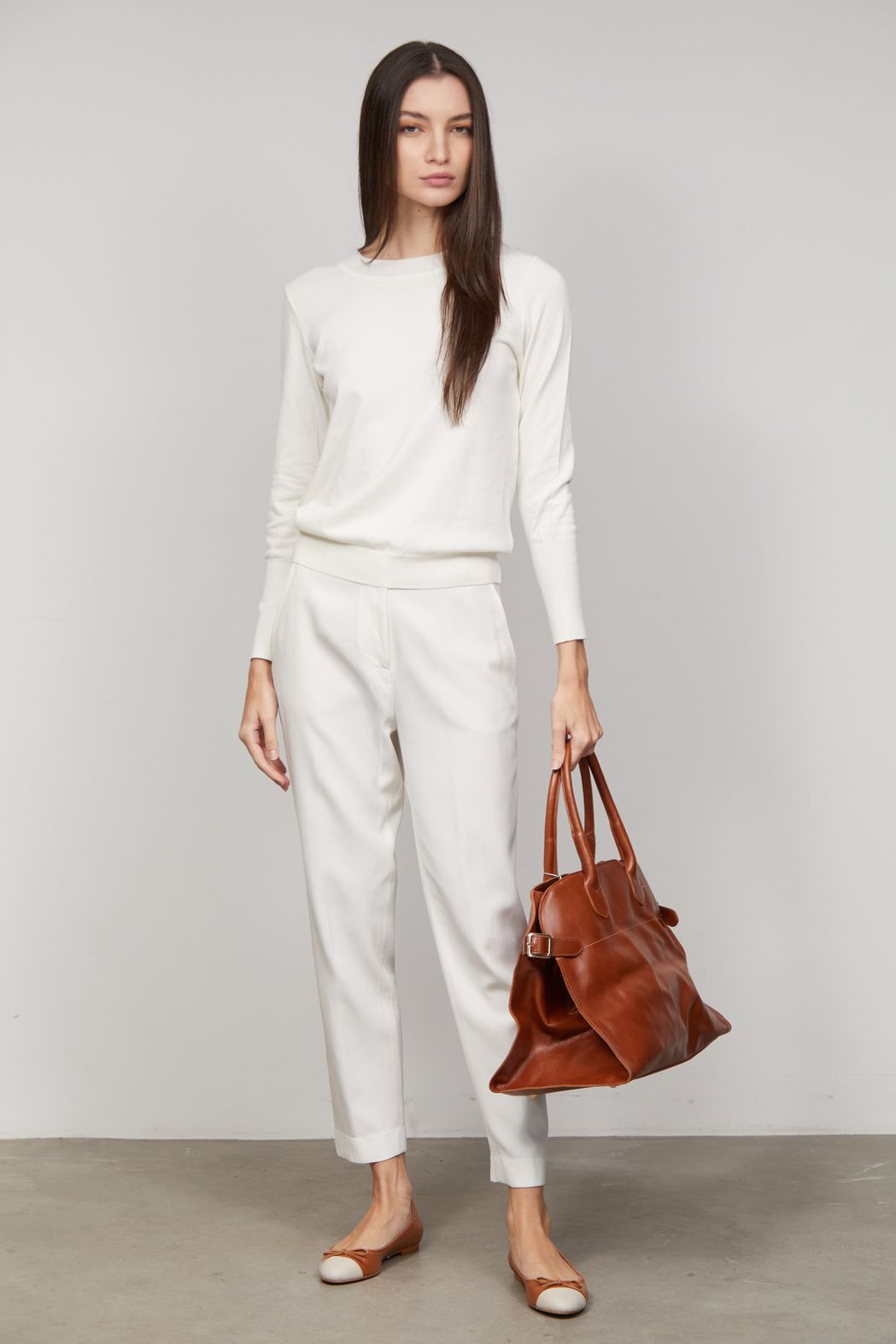 Blusa Tricot Off White Violeta