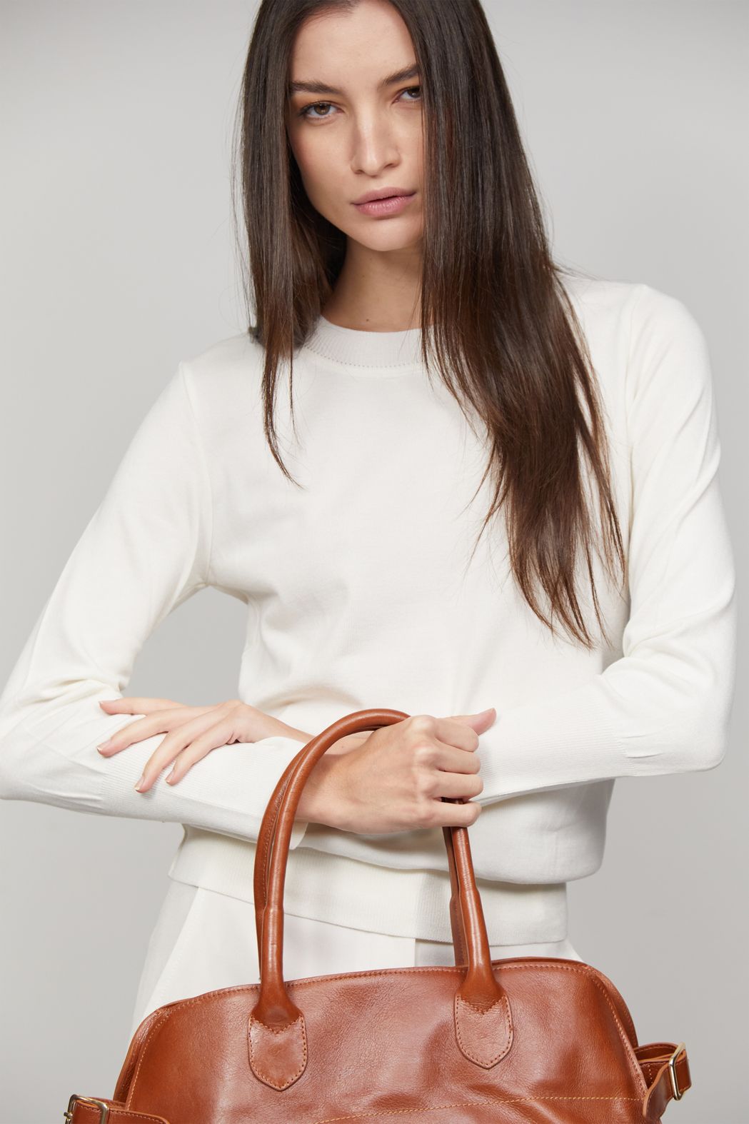 Blusa Tricot Off White Violeta