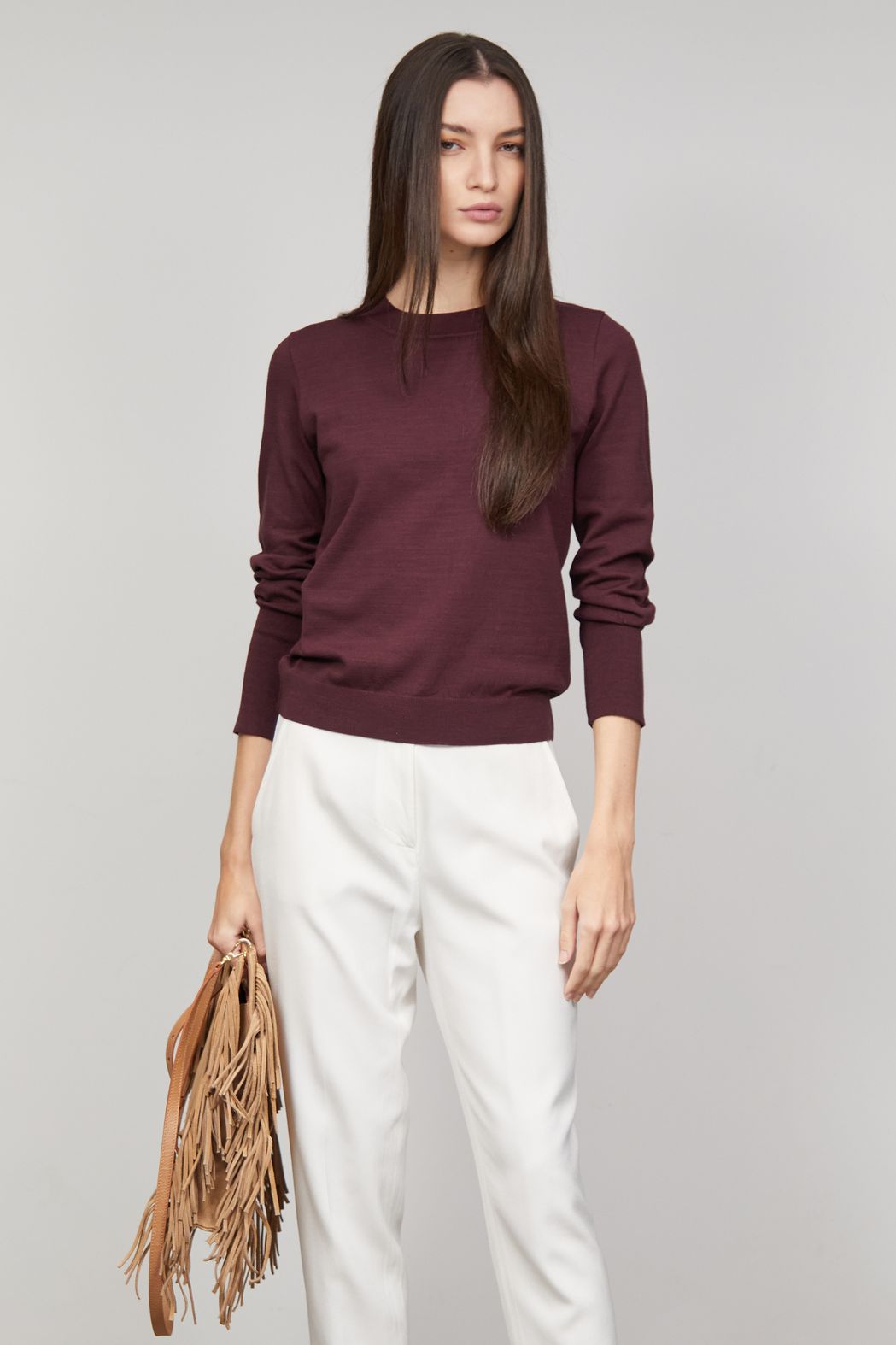 Blusa Tricot Vinho Violeta