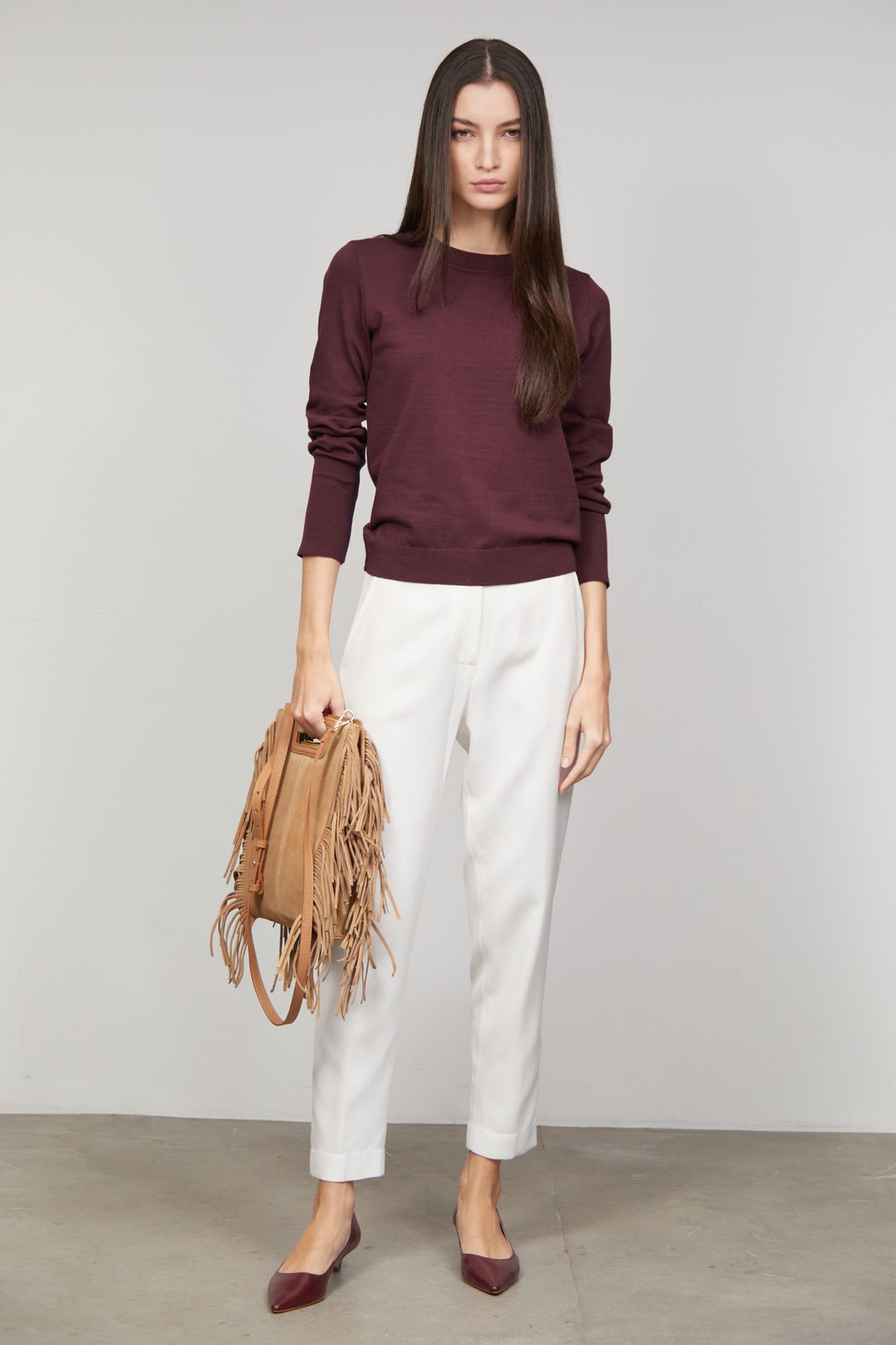 Blusa Tricot Vinho Violeta