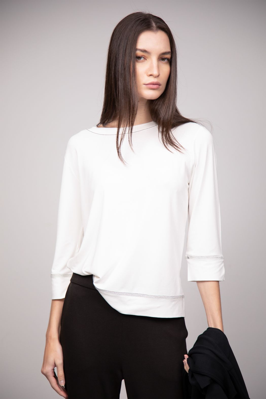 Blusa  Pesponto Off White Marta