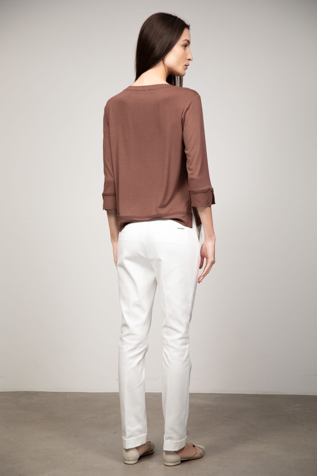 Blusa  Pesponto Chocolate Marta