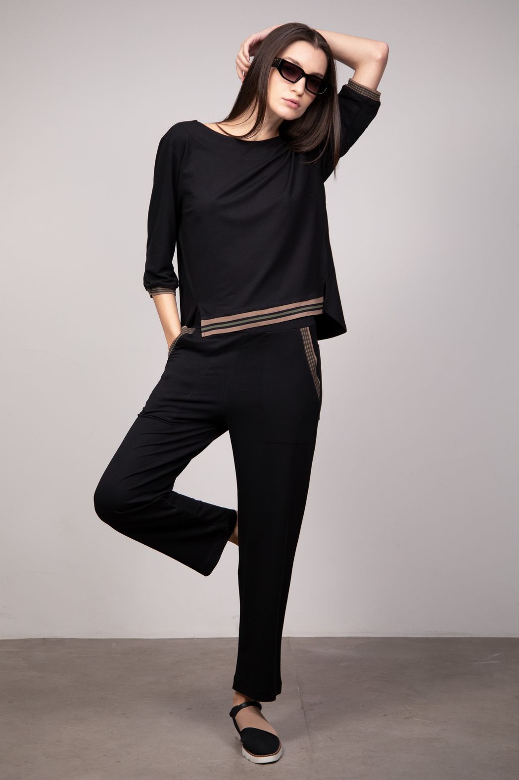 Conjunto Tricot Preto Sônia