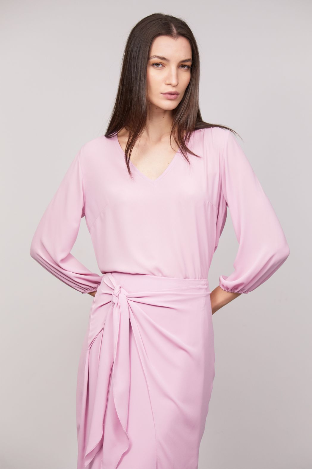 Saia Musseline Rosa Angélica