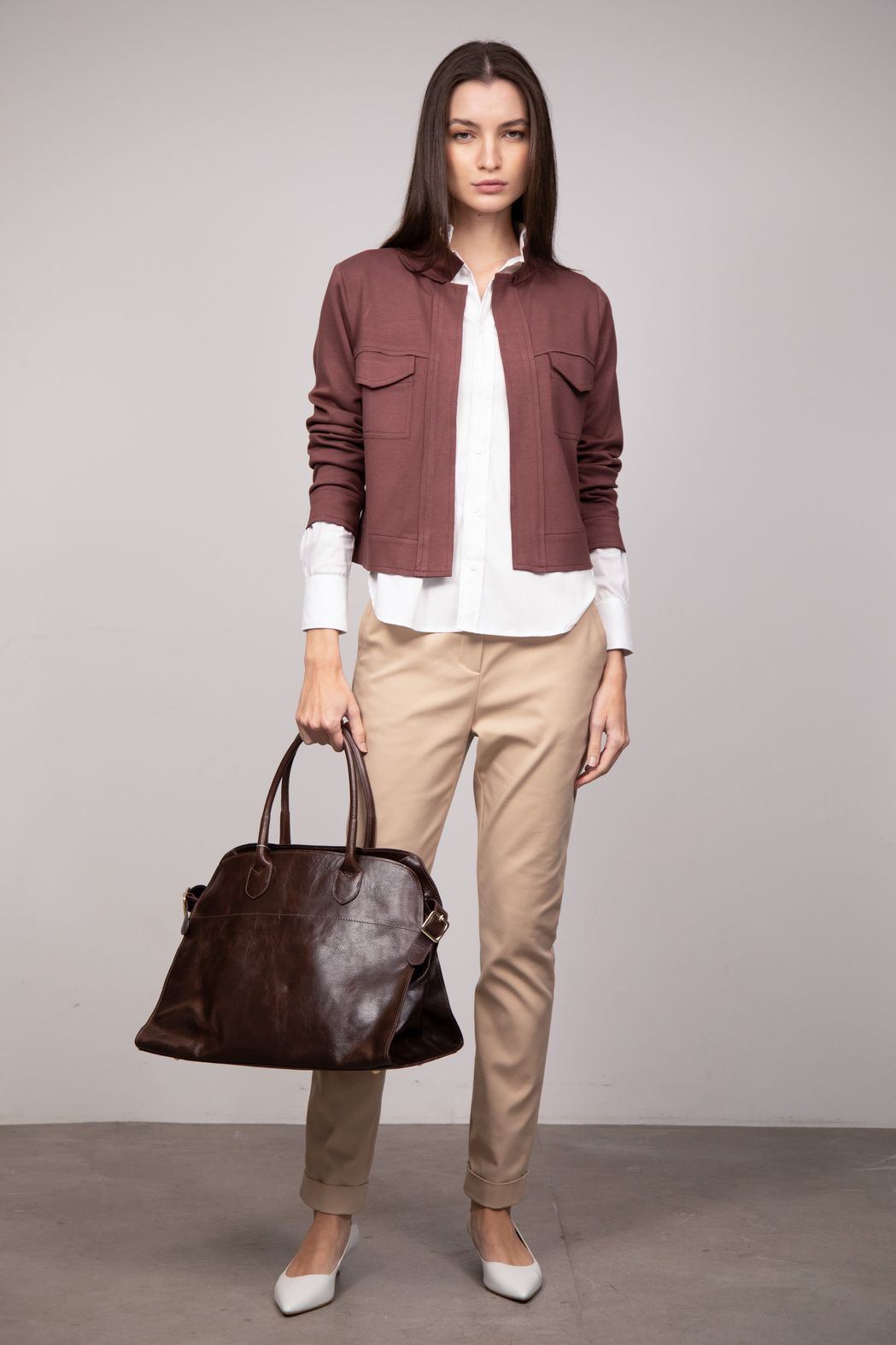 Bolsa Shopper Couro Café Lais