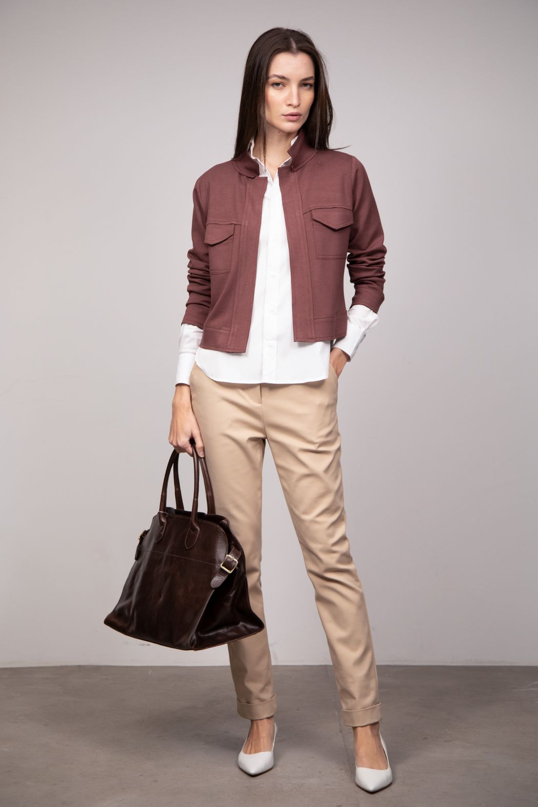 Bolsa Shopper Couro Café Lais