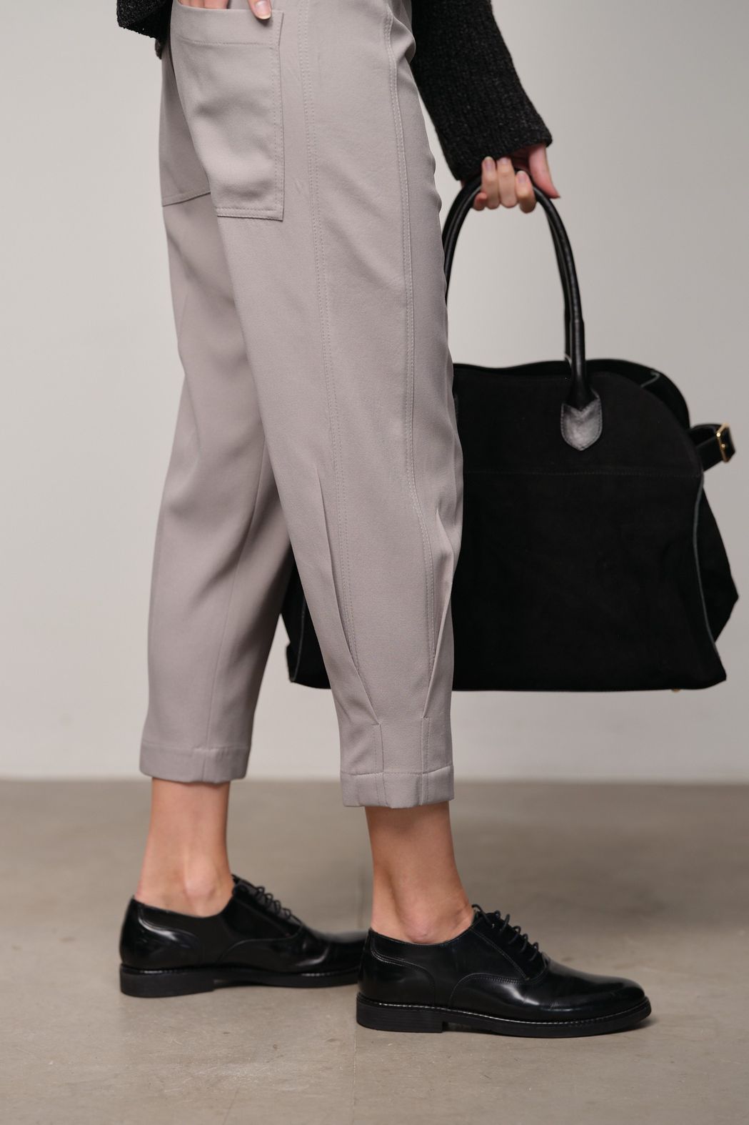Bolsa Shopper Camurça Preta Milena