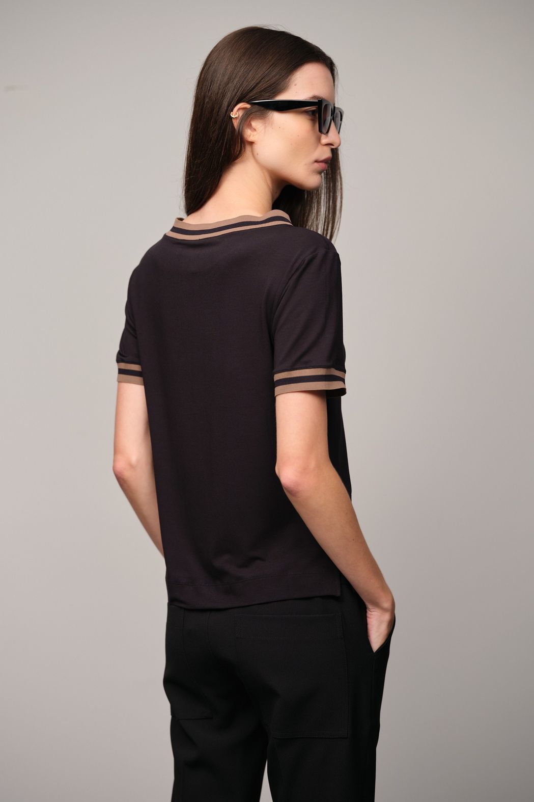 Blusa  de Malha em Viscolycra Preta Michele