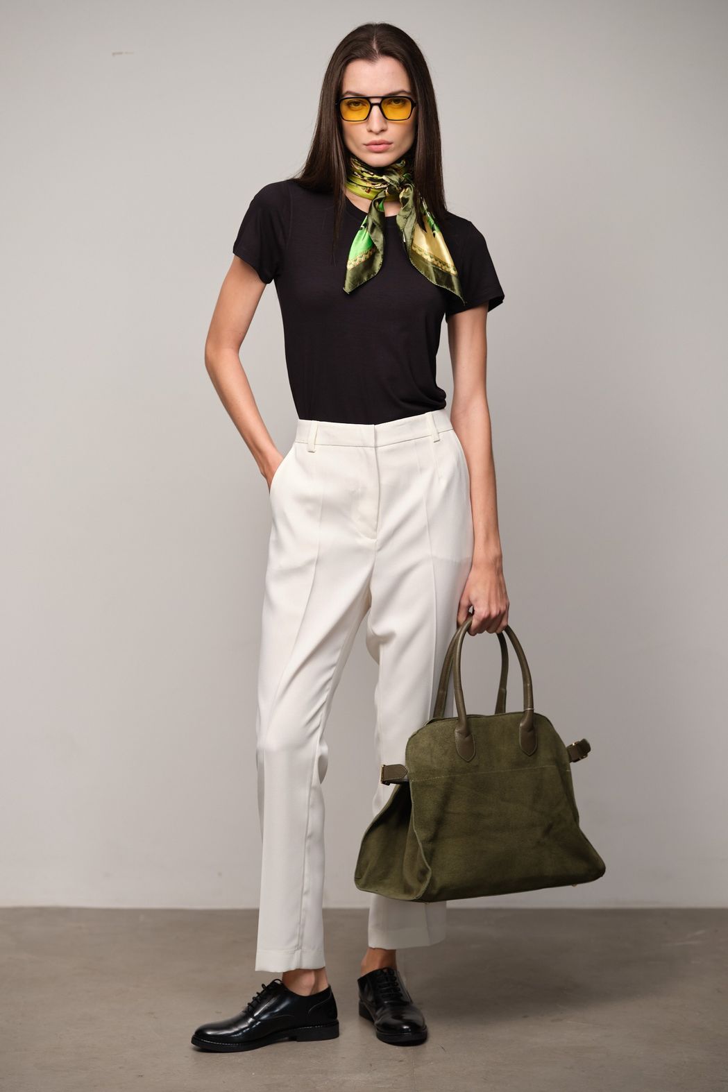 Bolsa Shopper Camurça Verde Milena