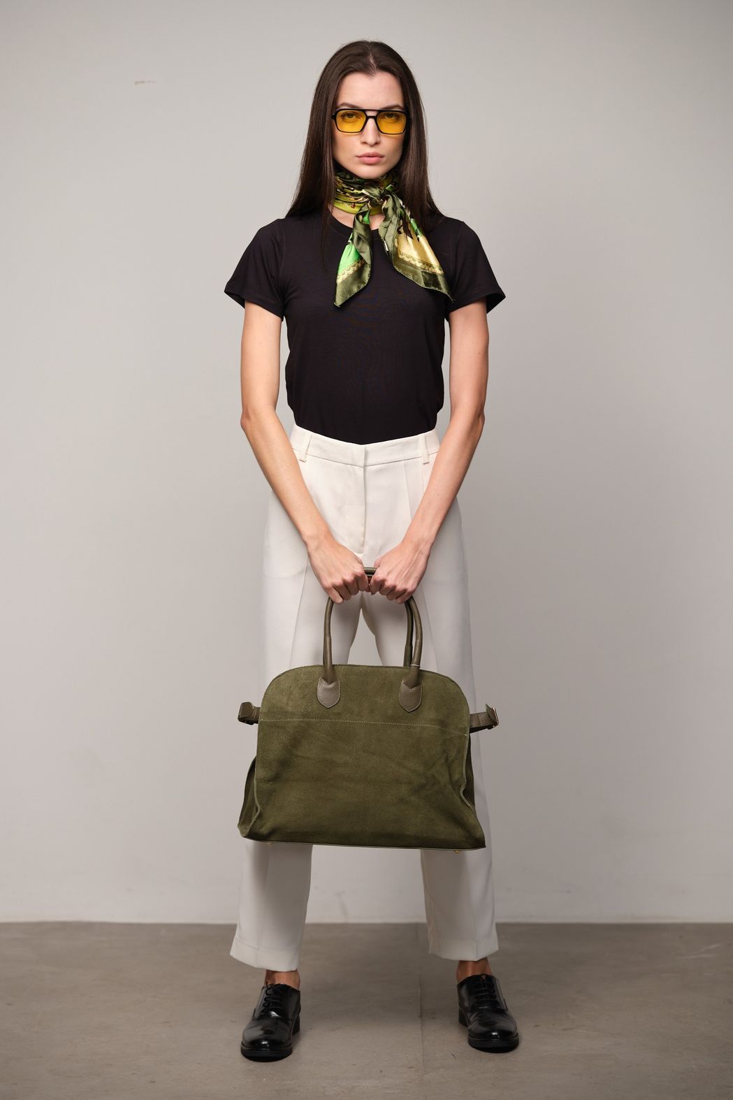 Bolsa Shopper Camurça Verde Milena