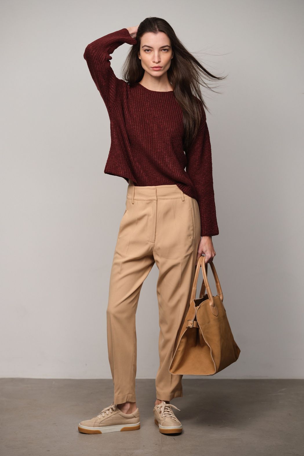 Bolsa Shopper Camurça Bege Milena
