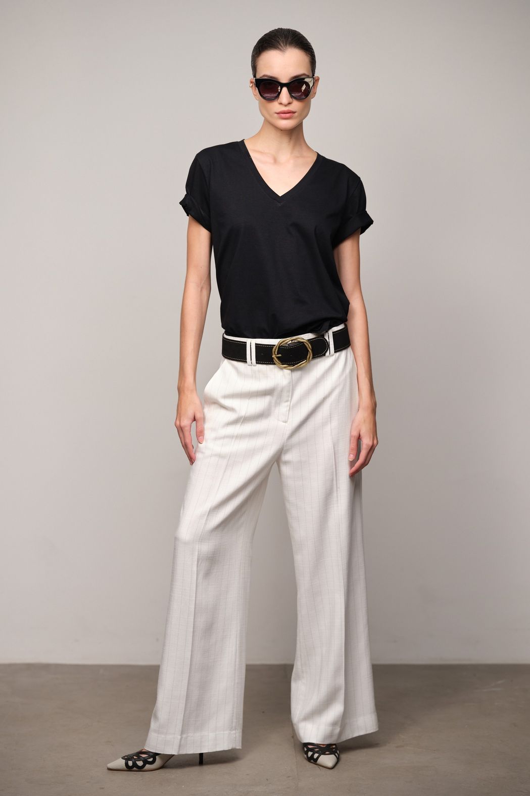Calça Alfaitaria Risca de Giz Isabella 