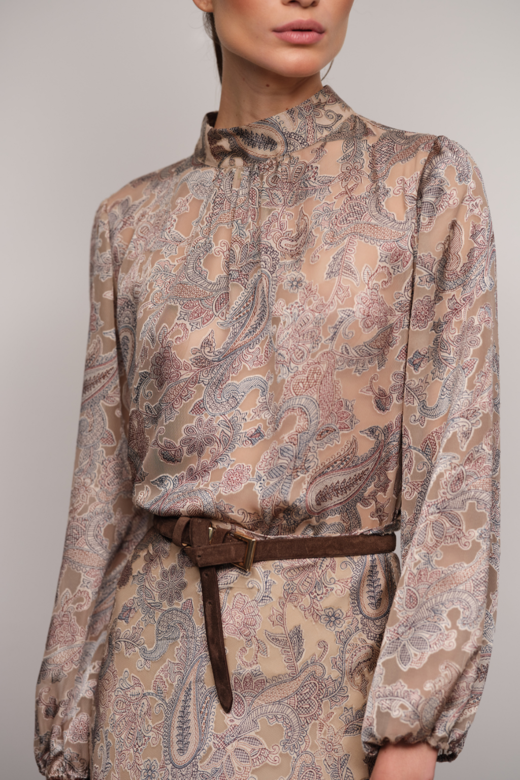 Blusa Estampa Cashmere Devore Isis