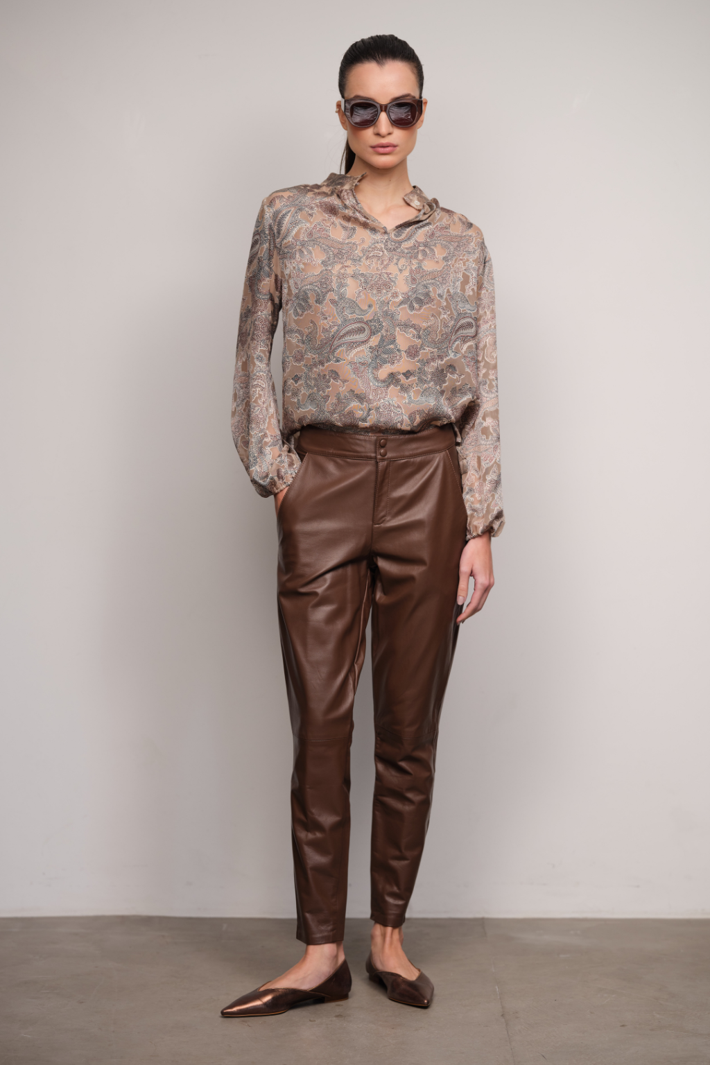 Blusa Estampa Cashmere Devore Isis