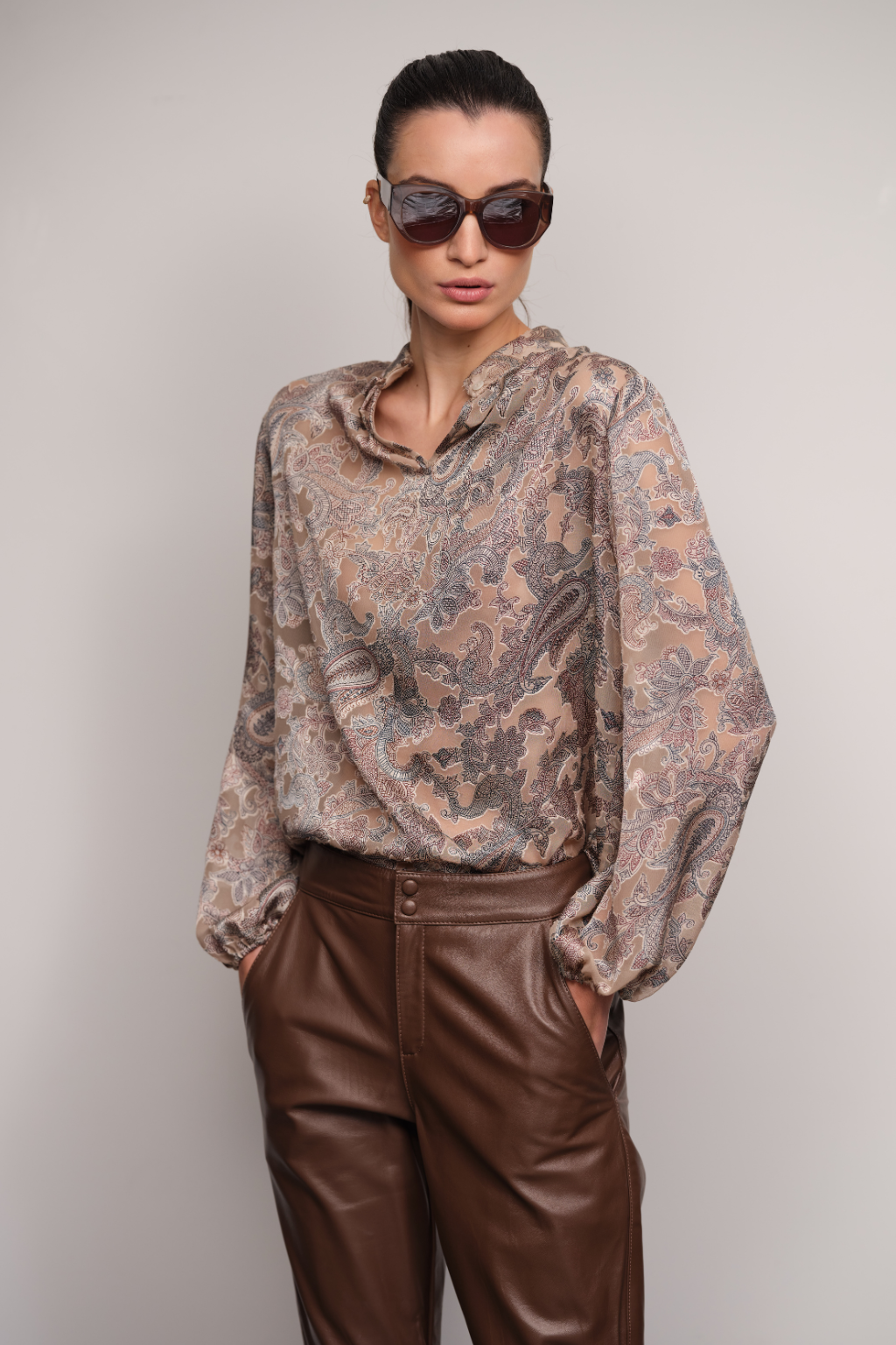 Blusa Estampa Cashmere Devore Isis