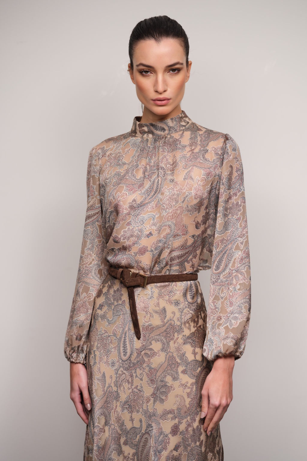Blusa Estampa Cashmere Devore Isis