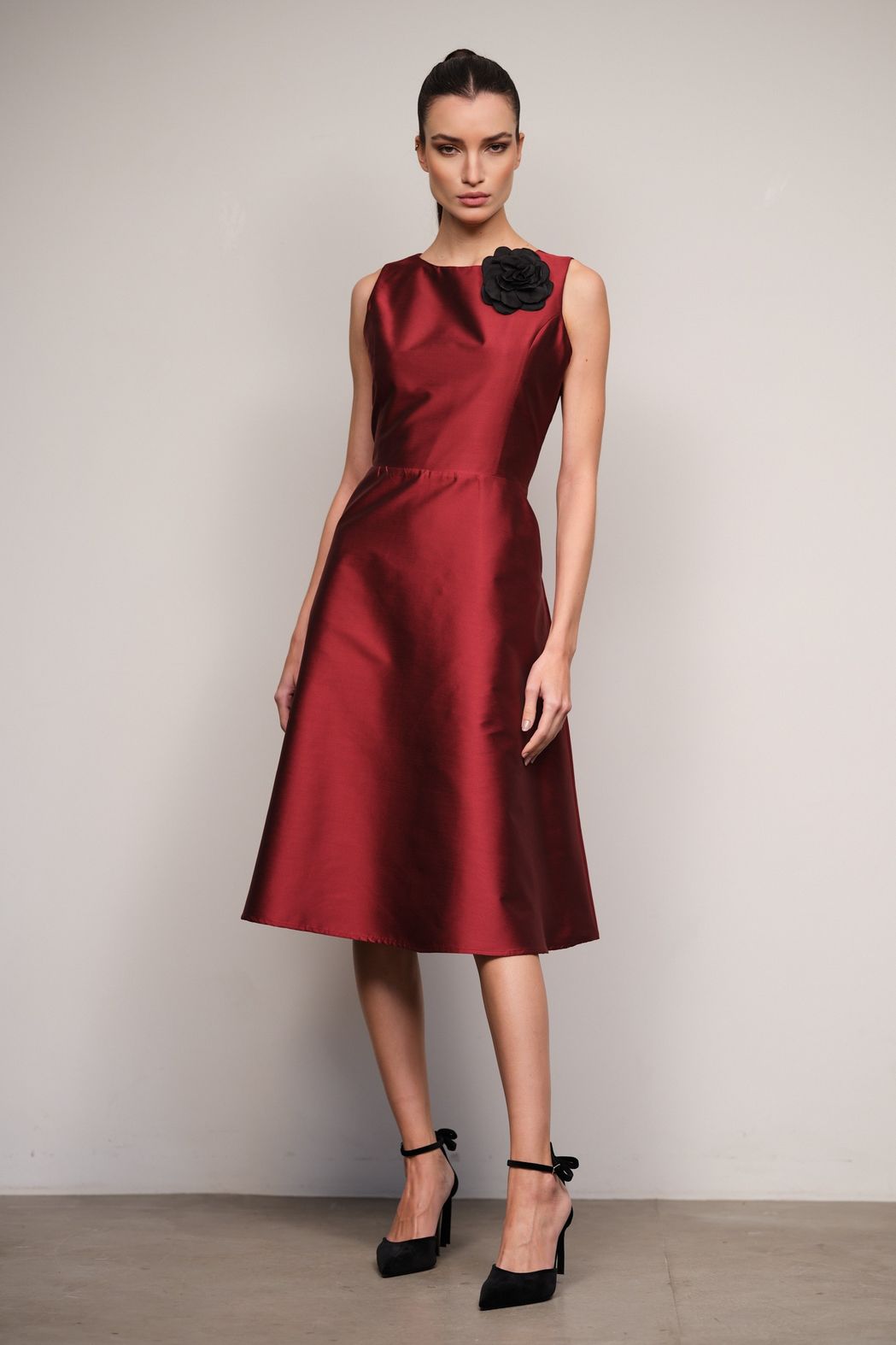 Vestido Zibeline Marsala Betina