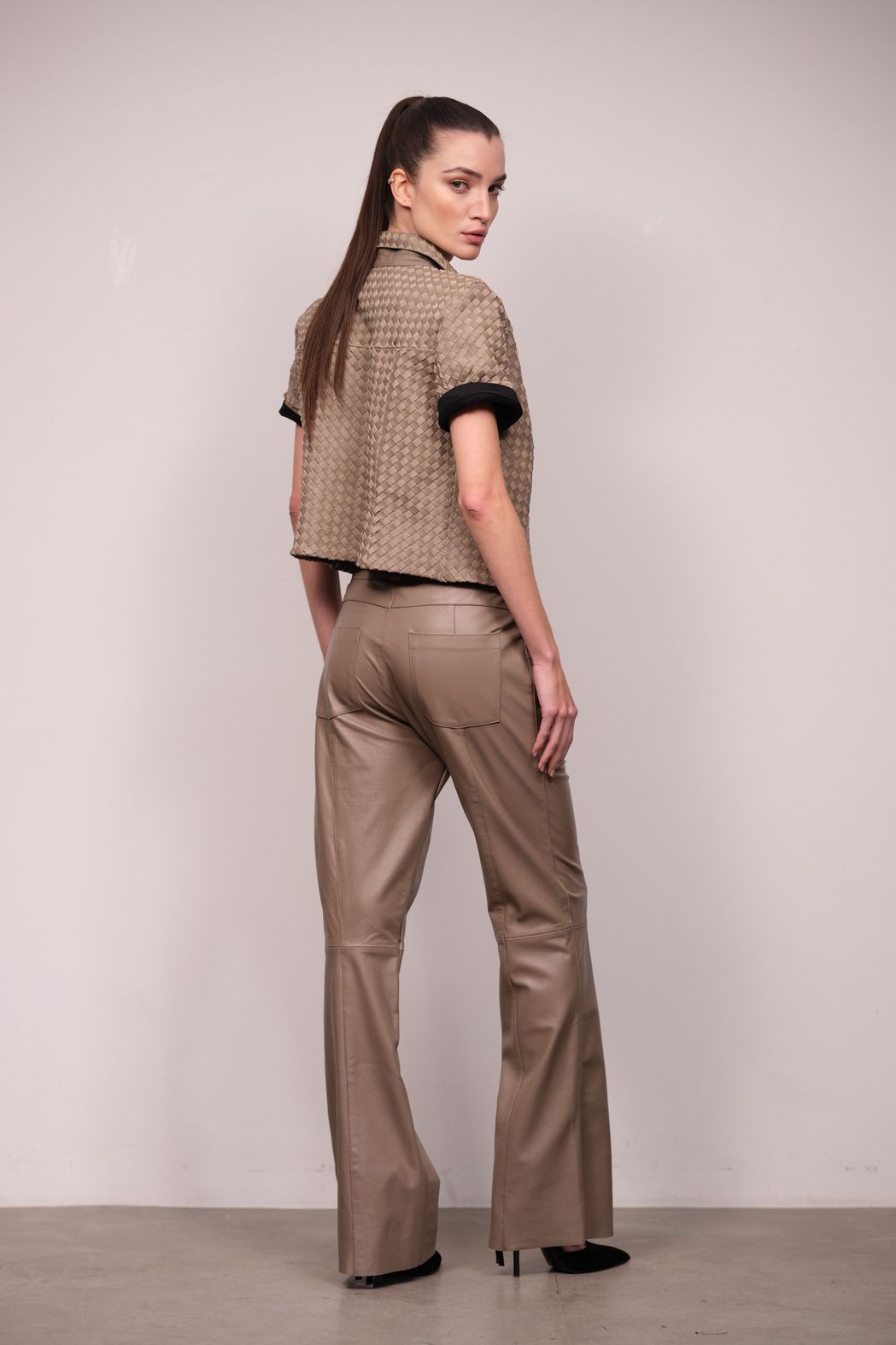 Camisa Couro Matelassê Fendi Lais