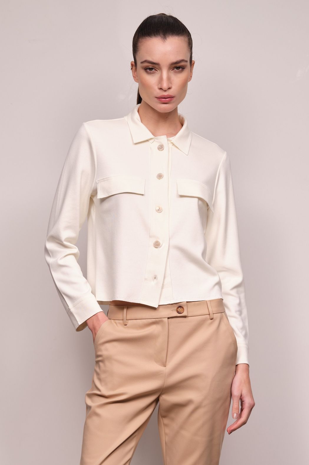 Jaqueta Malha Off White Dalia
