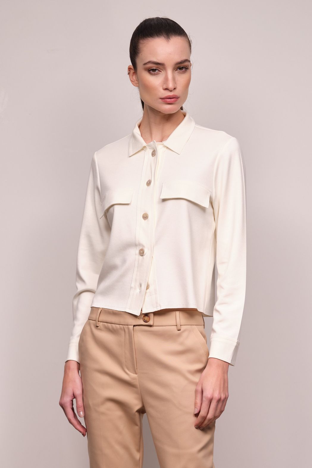 Jaqueta Malha Off White Dalia